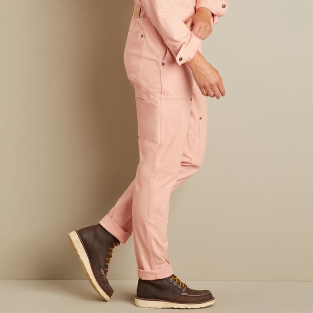 Duluth Trading Co Light Pink Flex Fire‎ Hose Sim leg pants